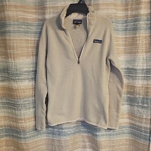 Patagonia Better Sweater Women's  1/4-Zip Fleece Pullover In Oyster White